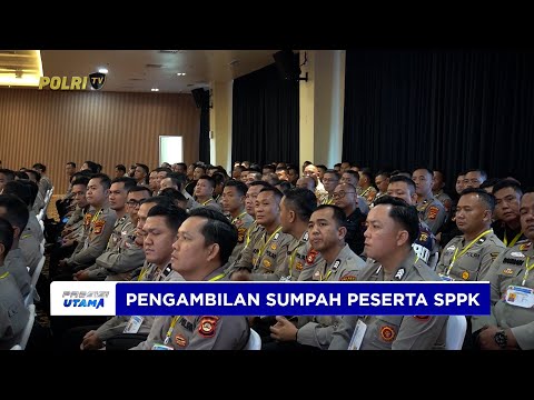 KARO SDM POLDA SUMSEL AMBIL SUMPAH &amp; PENANDATANGANAN PAKTA INTEGRITAS SELEKSI SPPK, SESPIMMA DAN SIP