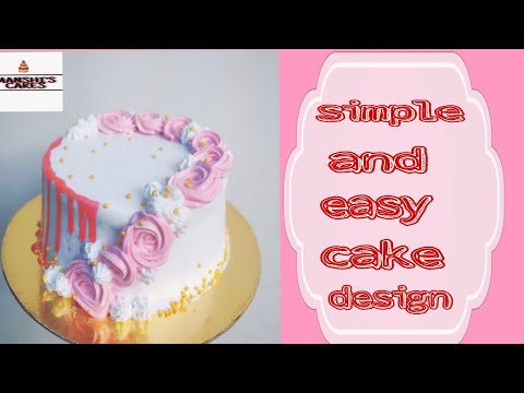 simple and easy cake design 🎂