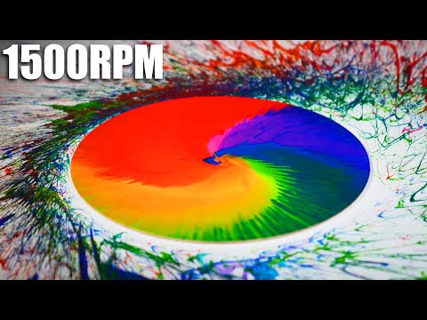 The Slo Mo Guys Make Trippy Neo-Psychedelic Art With A 1500 RPM Paint Flinger