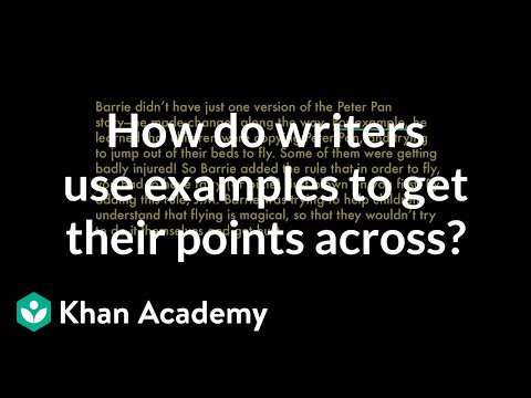 How do writers use examples to get their points across? | Reading | Khan Academy