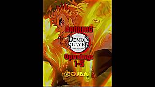 Ranking Demon Slayer Openings 1-5 | Ranking Anime Openings(Pt.5)