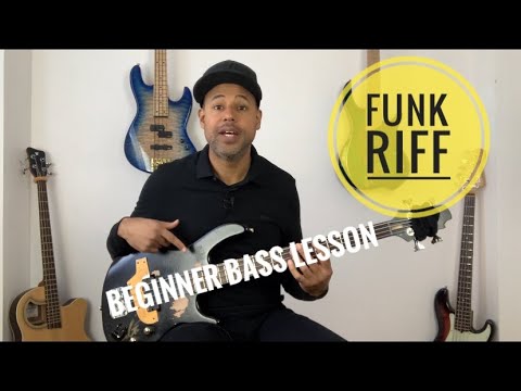Beginner Bass Lesson | How to play funk on bass - (Riff 19)