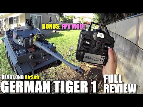 HENG LONG GERMAN TIGER 1 AIRSOFT 1:16 RC Tank - Revisão completa - [Desempacotar, configurar, executar teste, prós e contras]