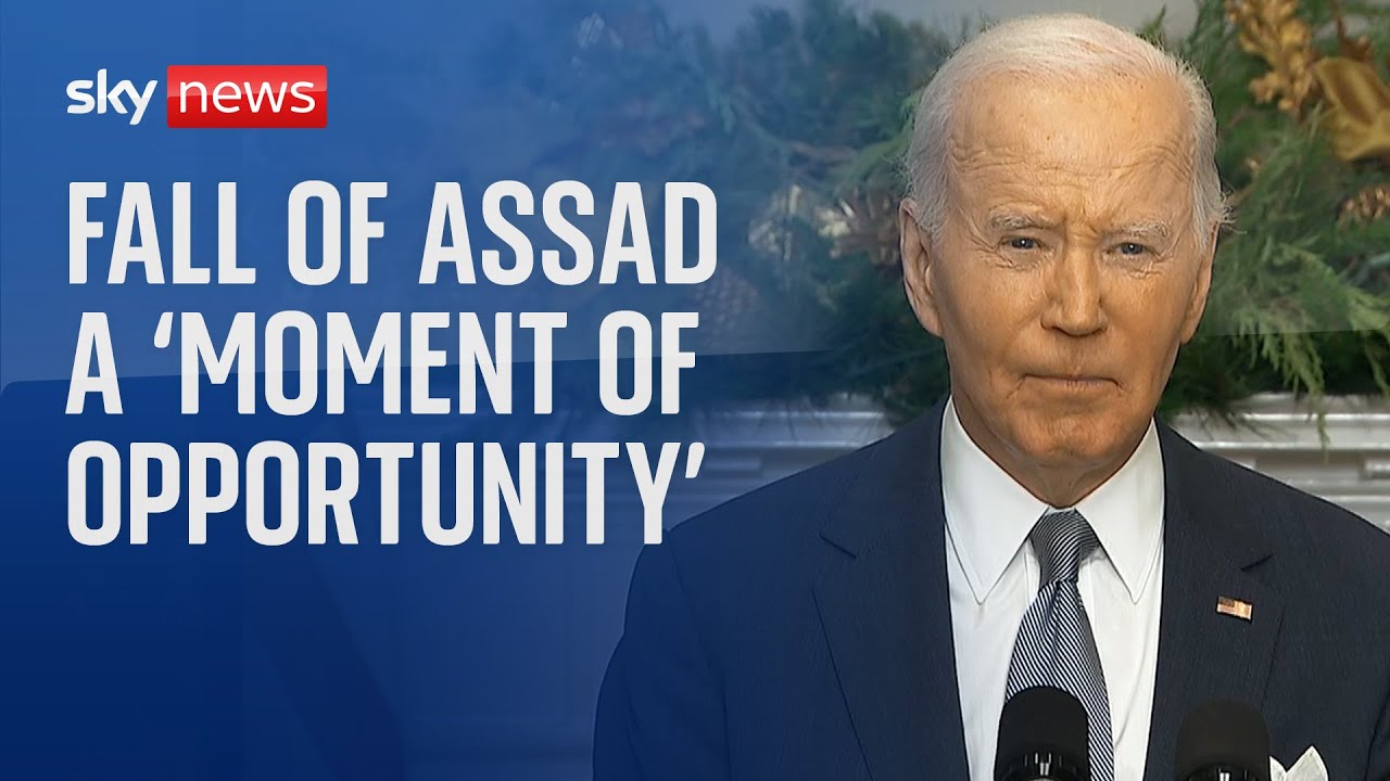 Syria given a 'moment of 'historic opportunity' says Joe Biden after Assad regime falls