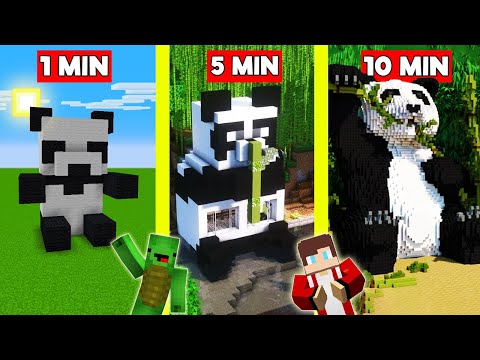 EPIC PANDA BUILD BATTLE - NOOB VS PRO - Minecraft Challenge!