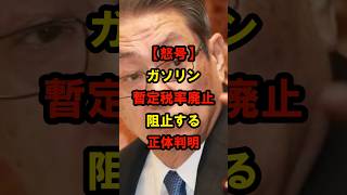 【怒号】ガソリン税暫定税率廃止阻止する正体判明！#日本 #政治 #自民党 #shorts
