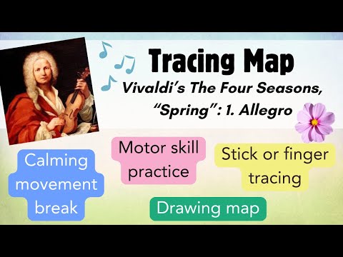 Musical Tracing Map - Vivaldi Four Seasons - Spring - Brain Break and Calming Movement Activity