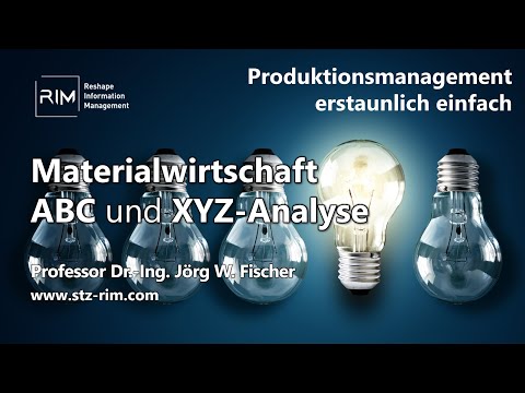 Materialwirtschaft, ABC und XYZ-Analyse - Produktionsorganisation: O2D 6