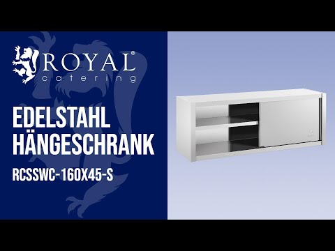 Video - Edelstahl Hängeschrank - 160 x 45 cm