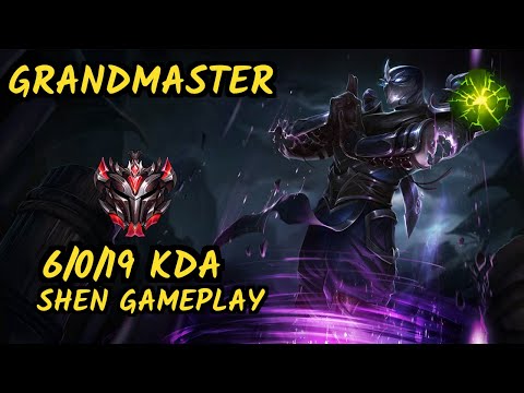 Stefan (SHEN) vs THRESH - 6/0/19 KDA BOTTOM  SUPPORT GAMEPLAY - EUW Ranked GRANDMASTER