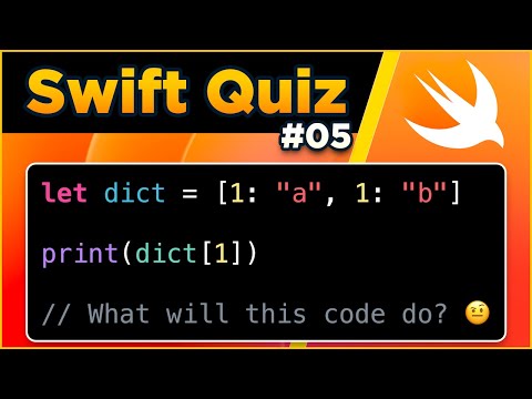 Swift Quiz #05 - Duplicated Keys in a Dictionary Literal thumbnail