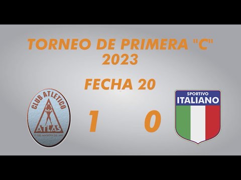 Primera "C" Campeonato 2023 - Fecha 20 - Atlas 1 Sportivo Italiano 0 - Resumen