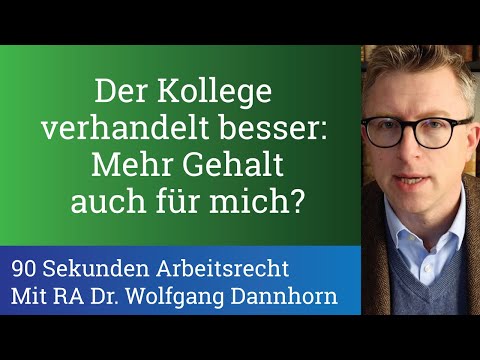 90 Sekunden Arbeitsrecht: Der Kollege verhandelt besser - mehr Gehalt auch für die Kollegin?