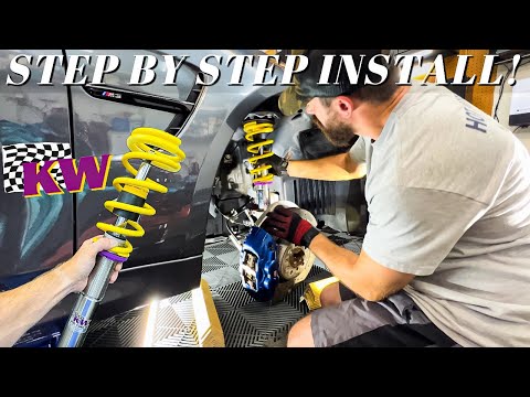 BMW F80 M3 KW V3 Coilover Install! WITH EDC DELETE!!