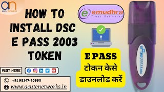 Installation of e Pass 2003 token drivers | Digital Signature Certificate