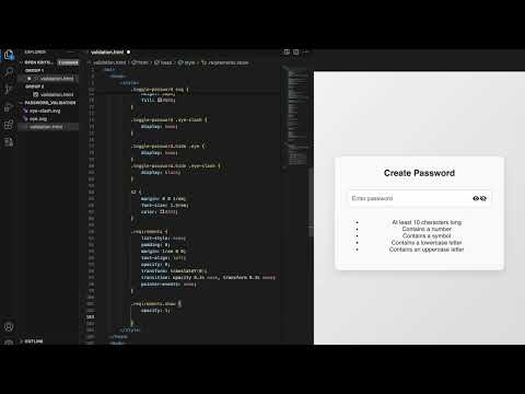 Code A Password Validator With Html Css And Javascript Codedasher
