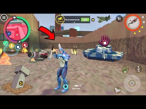 Rope Hero Vice Town (Rope Hero with Automatic Gun) A battle between rope hero and army man - HD
