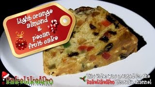 Light Orange Almond And Pecan Christmas Fruit Cake Recipe