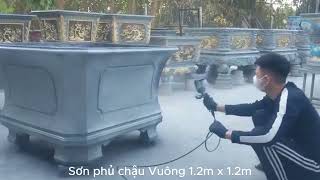 Sơn phủ chậu Vuông 1.2mx 1.2m