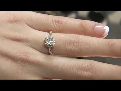 HD091 Halo Diamond Engagement Ring
