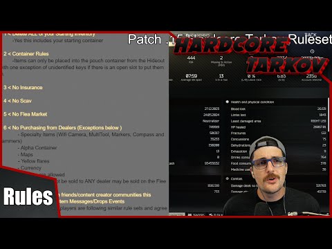 Season 8 Hardcore Tarkov Ruleset for Patch .15