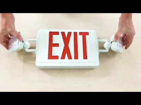 ELCCOMBOLG-R - Red LED, Exit Light, Exit Sign and Emergency Light Combo