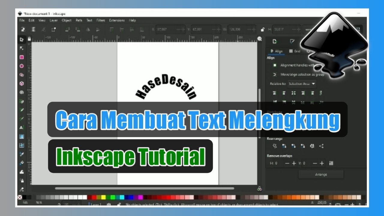 Cara Membuat Text Melengkung Dengan Inkscape