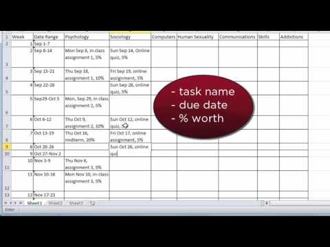 How To Create A Semester Plan Excel