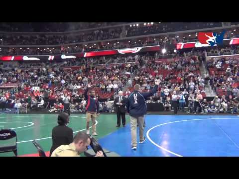 Jordan Burroughs and Jake Varner receive Olympic gold medal rings: RAW VIDEO