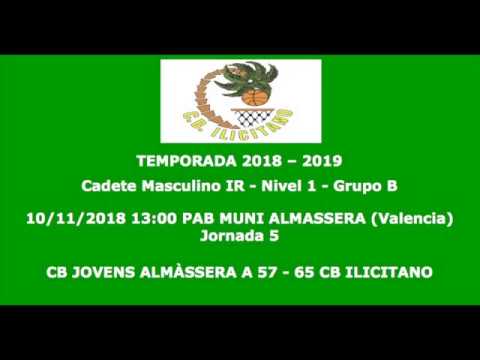 2018-11-10 CB ILICITANO 65-57 CB JOVENS ALMÀSSERA A