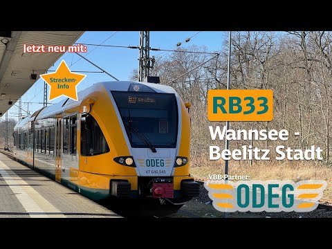 #012 | 4K | ODEG | RB33 Wannsee - Beelitz Stadt | Führerstandsmitfahrt mit Streckeninfos