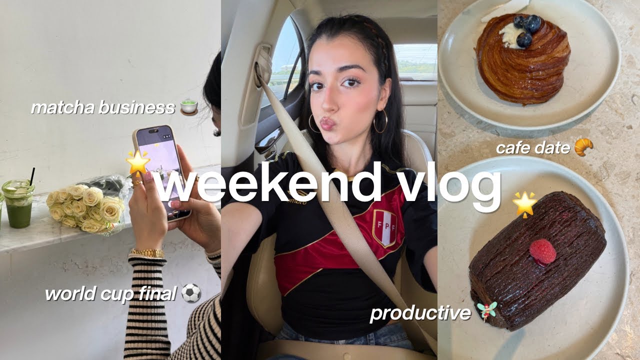 weekend vlog | cafe hopping, productive work days, date night & world cup final