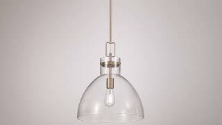 1_Watch A Video About the Possini Euro Hammon Aged Brass and Glass Pendant Light