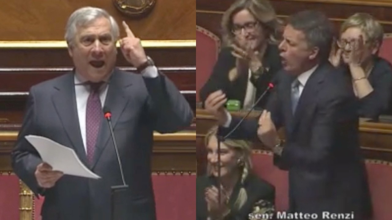 CAOS IN SENATO, SCONTRO TAJANI TRA TAJANI E RENZI