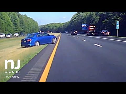 Dashcam captures out of control driver on New Jersey Highway