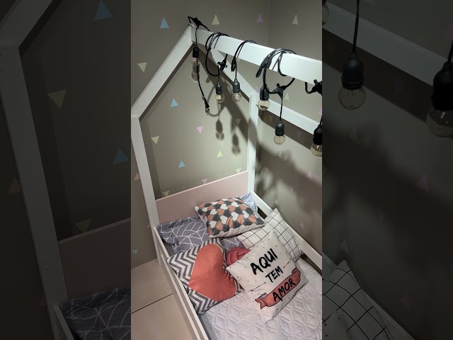 Cama Infantil Montessoriana Branco/Rosa - Completa Móveis