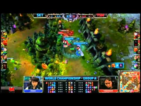 SKT T1 Faker Ahri VS TSM Reginald Gragas Gr A Highlights  S3 World Championship
