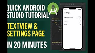 Download the video "Quick Android Studio Tutorial: TextView & Settings Page in 20 Minutes"