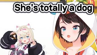 Subaru went to Mococo's house and found out her behavior similar to a dog