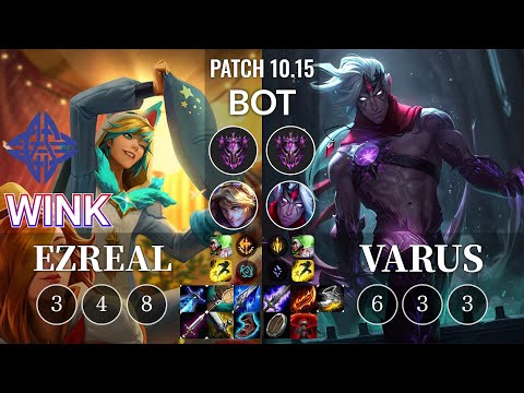 ES Wink Ezreal vs Varus Bot - KR Patch 10.15