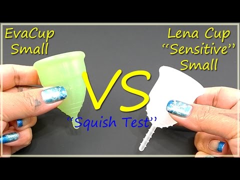 EvaCup Sm vs Lena Cup Sensitive Sm "Squish Test" - Menstrual Cups