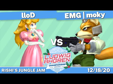 lloD (Peach) VS EMG | Moky (Fox) - Quarters -  Rishi's Jungle Jam - 5 Days of Melee Day 5