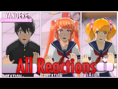 All Senpai, Osana and Raibaru Murder Reactions - Yandere Simulator Demo