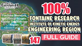 How to: Fontaine Research Engineering Region 100% FULL Exploration ⭐ ALL CHESTS【 Genshin Impact 】