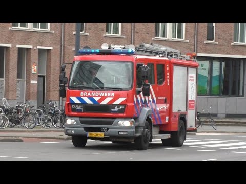 (Oude Sirene) Brandweer Rijopleiding Tankautospuit 15-9638 met spoed in Rotterdam!