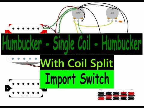 How to Wire H-S-H With Coil Split on an Import Switch. Humbucker -Single coil- Humbucker. DiMarzio.