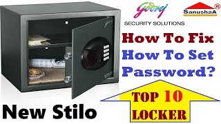 Godrej Stilo Locker Password Set | Fix in Wardrobe | How to Open Godrej Safe Lock When Battery Dead?
