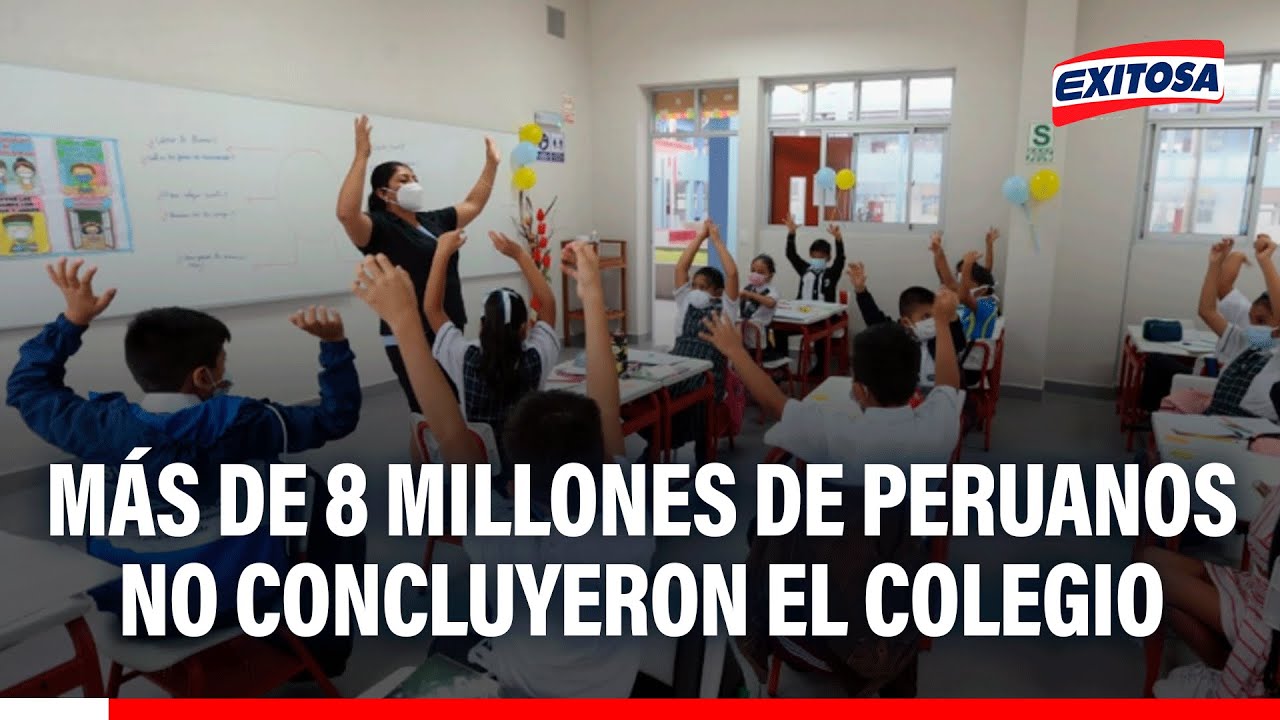 🔴🔵 Más de 8 millones de peruanos no concluyeron el colegio: ¿A qué se debe?