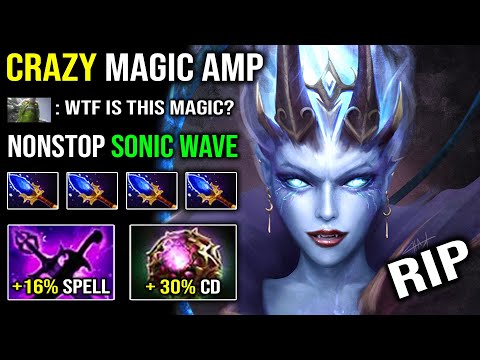 CRAZY +16% Spell Amplification QOP First Item Kaya & Sange Nonstop -30s CD Sonic Wave EZ Dota 2