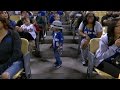 Young Dodgers fan shows off dance moves